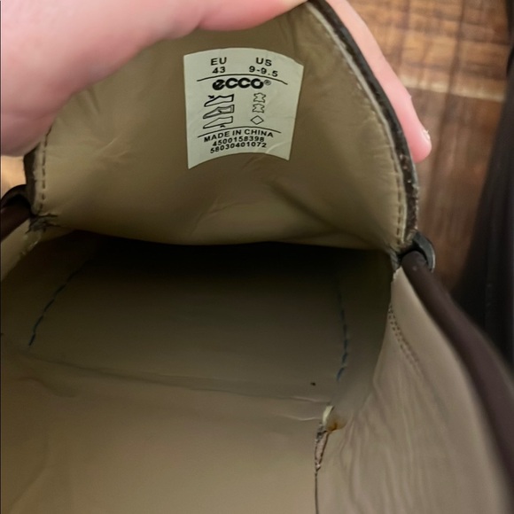 Ecco Brown Leather Slip-On Loafers, Men’s 43 (9.5-10) Extra Width - Picture 7 of 9